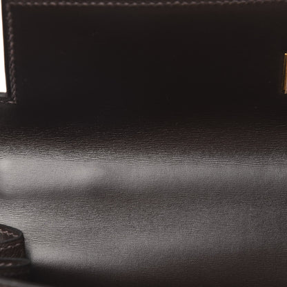 Hermes Box Kelly Sellier 32 Marron Fonce 8 of 13