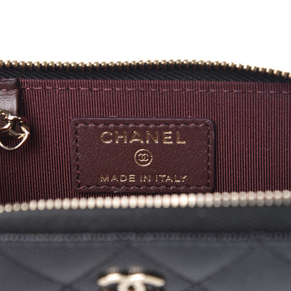 Chanel Caviar Quilted Key Holder Case Black 6 of 8