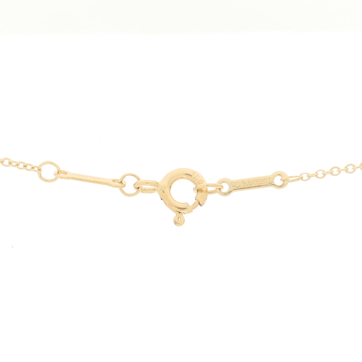 18K Yellow Gold Diamond .44ct Elsa Peretti Diamonds by the Yard Pendant Necklace