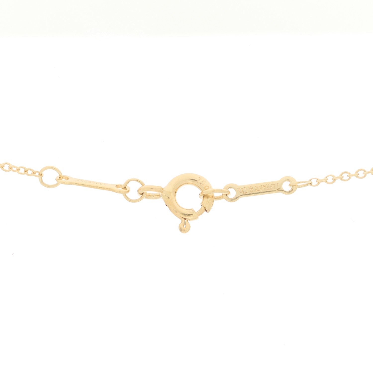 Tiffany 18K Yellow Gold Diamond .44ct Elsa Peretti Diamonds by the Yard Pendant Necklace 5 of 6
