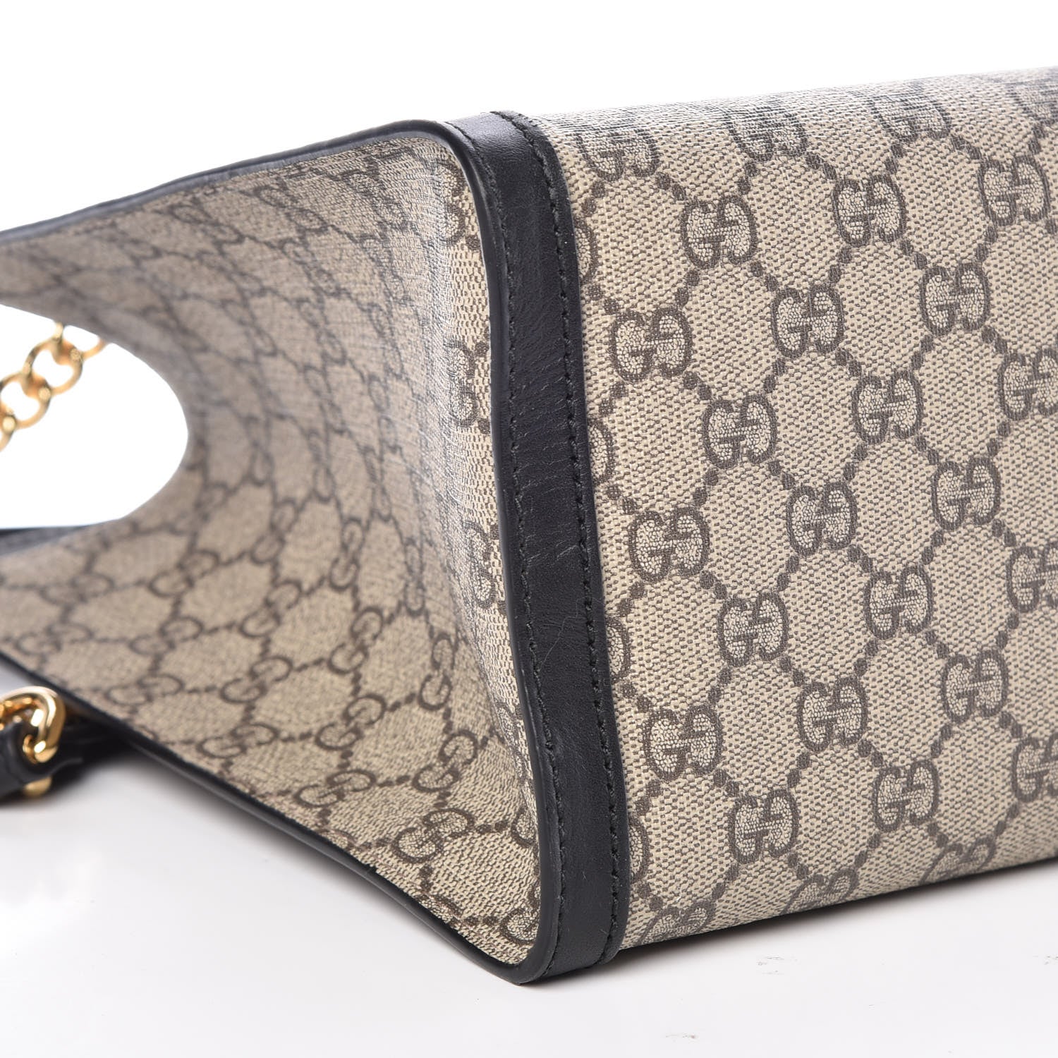 Gucci GG Supreme Monogram Medium Padlock Tote Black 8 of 9