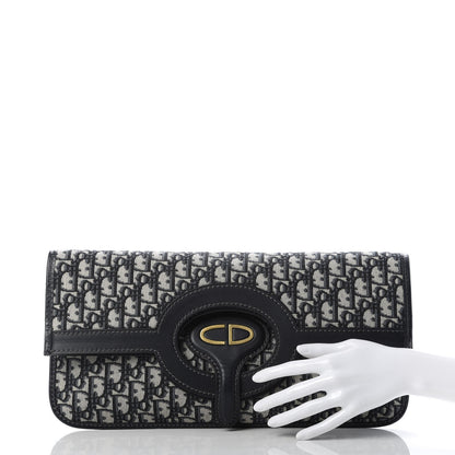 Christian Dior Oblique Fold Over Clutch Blue 2 of 8