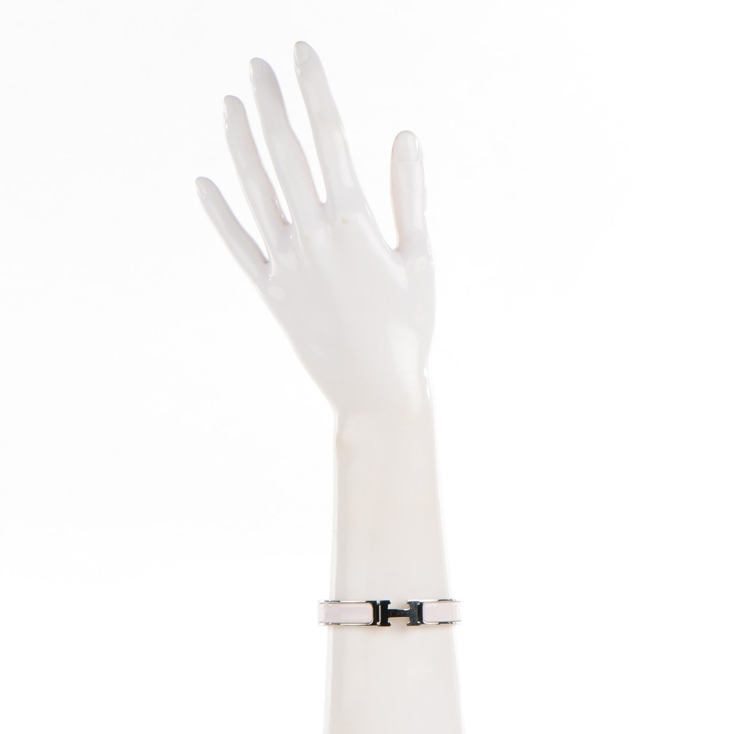 Enamel Narrow Clic Clac H Bracelet GM Rose Nymph