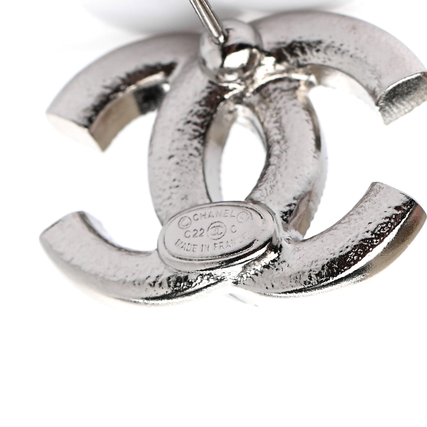 Crystal CC Earrings Silver