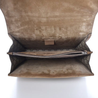 Gucci GG Supreme Monogram Medium Dionysus Shoulder Bag Taupe 5 of 10