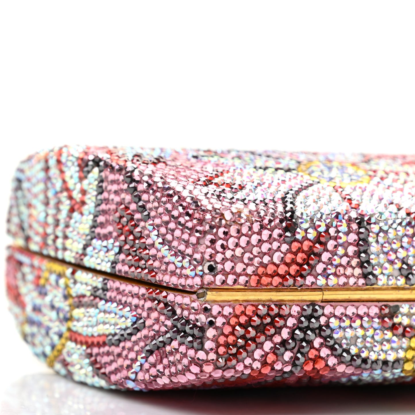Swarovski Crystal Floral Miniaudiere Clutch Pink Multicolor