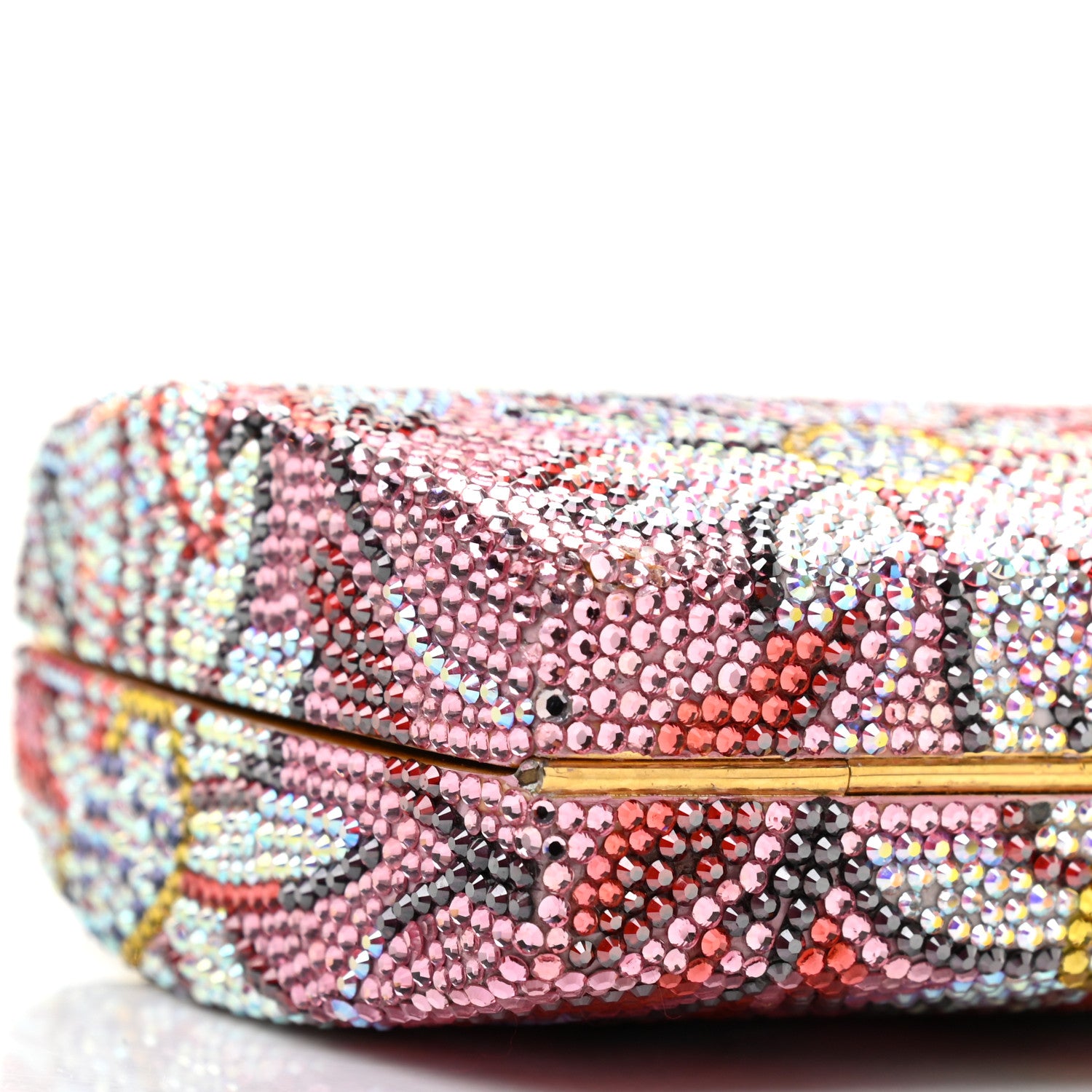 Judith Leiber Swarovski Crystal Floral Miniaudiere Clutch Pink Multicolor 8 of 10