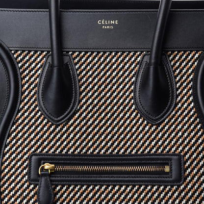 Celine Twill Smooth Calfskin Mini Luggage Dune Black 10 of 10