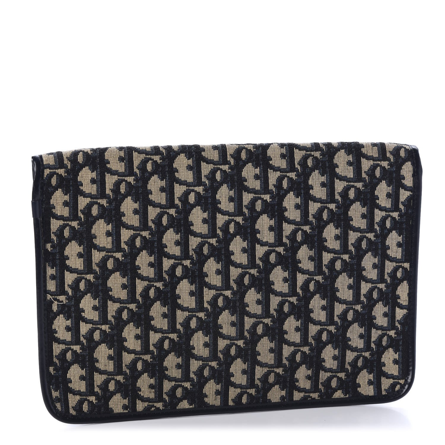 Christian Dior Monogram Envelope Flap Clutch Navy Blue 2 of 8