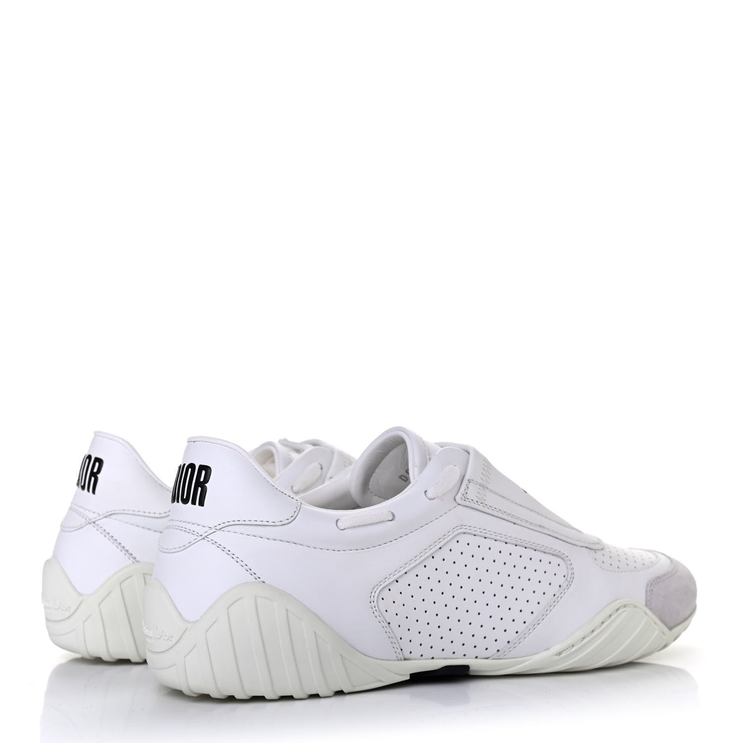 Christian Dior Smooth Calfskin Suede D-Fence Sneakers 37 White 3 of 4