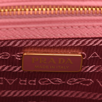 Prada Saffiano Lux Micro Galleria Double Zip Tote Begonia 6 of 9