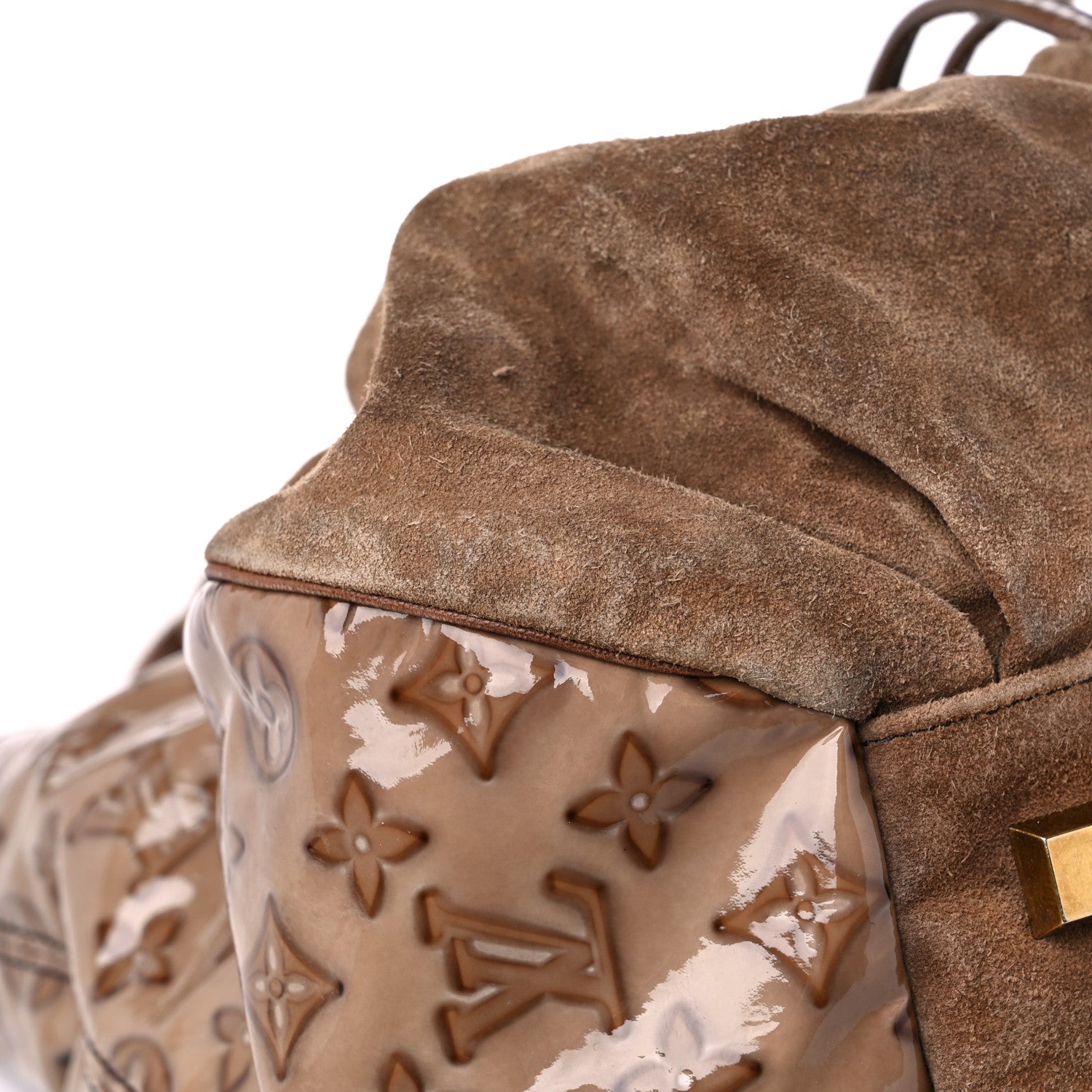 Louis Vuitton Suede Patent Monogram Irene Brown 7 of 17