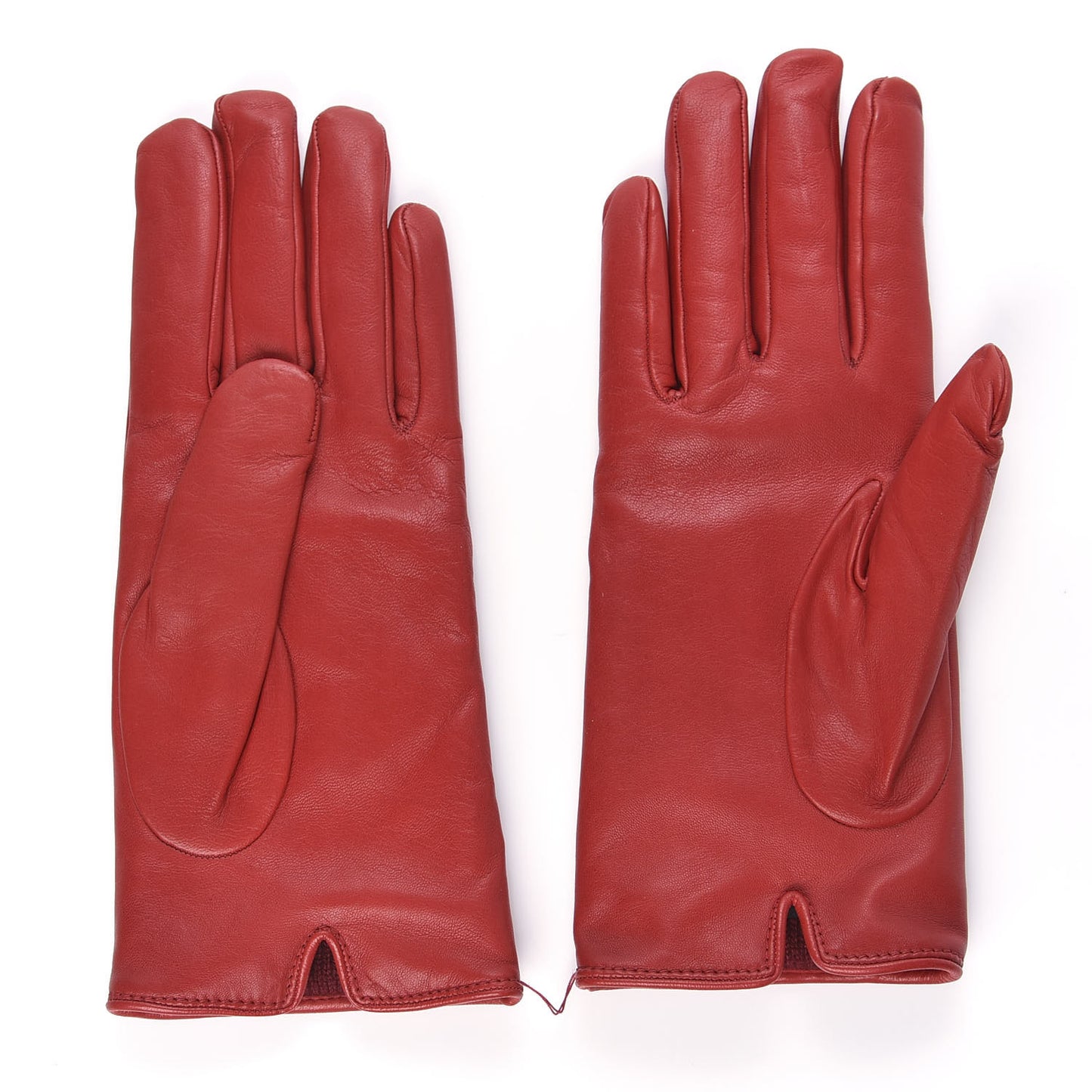 Nappa GG Marmont Chevron Gloves 7 Red