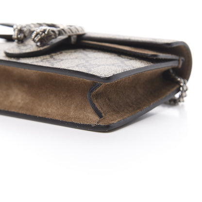 Gucci GG Supreme Monogram Super Mini Dionysus Shoulder Bag Taupe 9 of 12