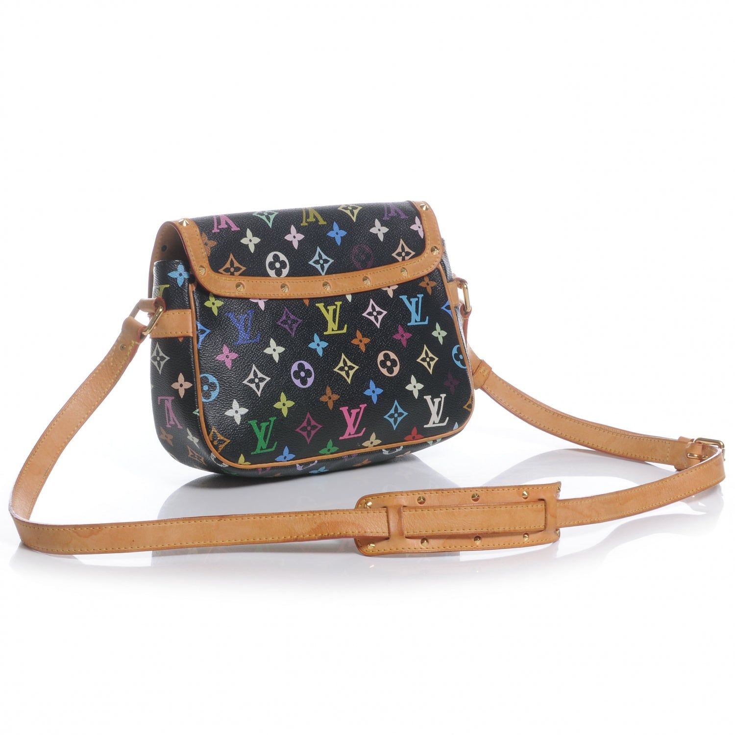 Louis Vuitton Monogram Multicolor Sologne Black 3 of 10