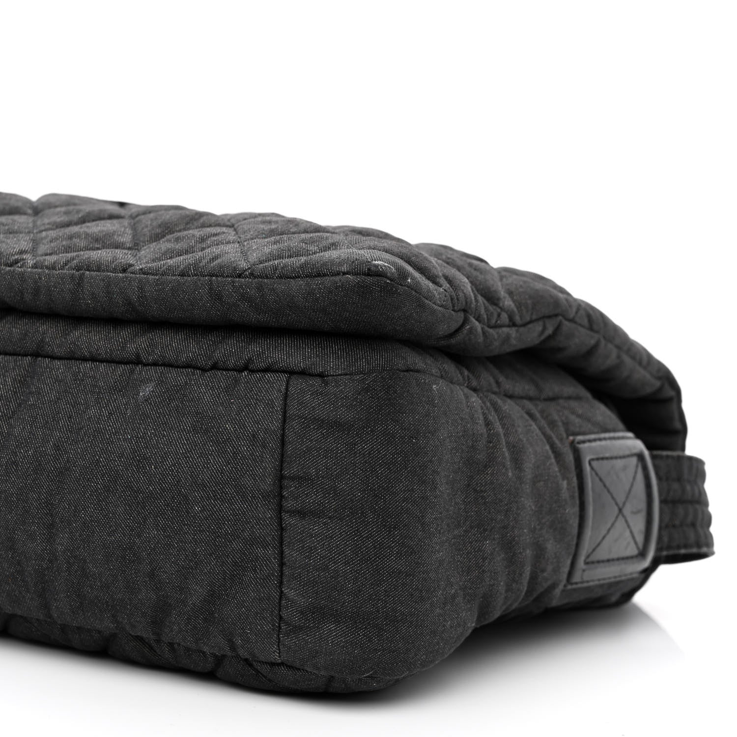 Chanel Denim Quilted Coco Cocoon Messenger Dark Grey 10 of 11