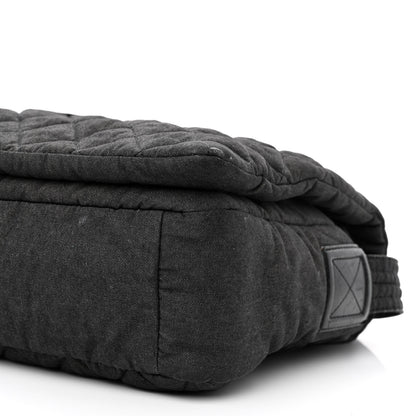 Chanel Denim Quilted Coco Cocoon Messenger Dark Grey 10 of 11
