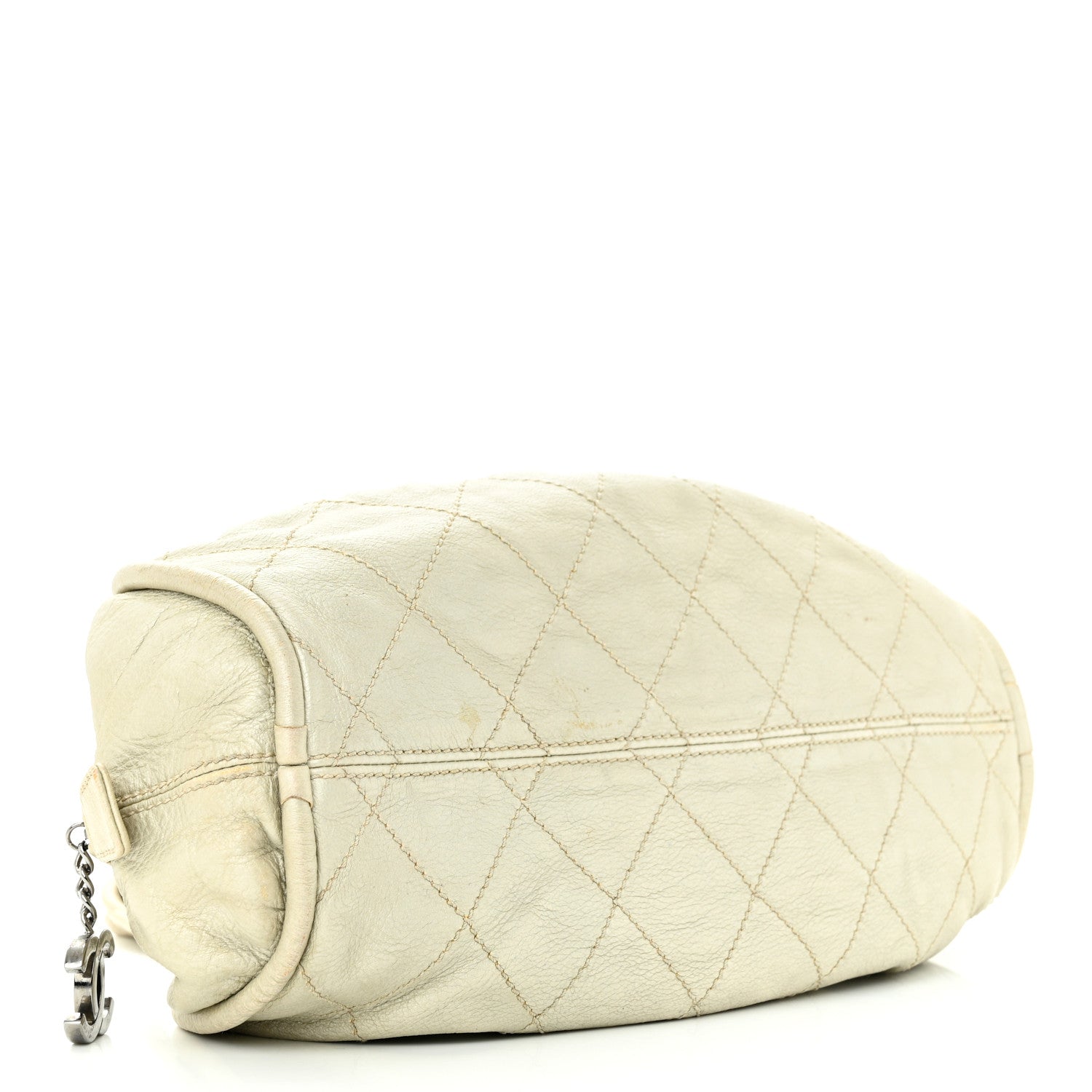 Chanel Metallic Deerskin Stitched Bowler Gold 4 of 17