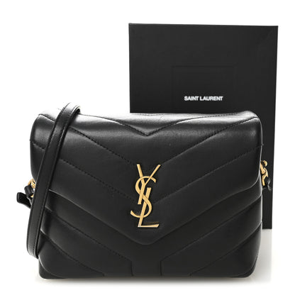 Saint Laurent Calfskin Y Quilted Monogram Toy Loulou Crossbody Bag Black 13 of 13