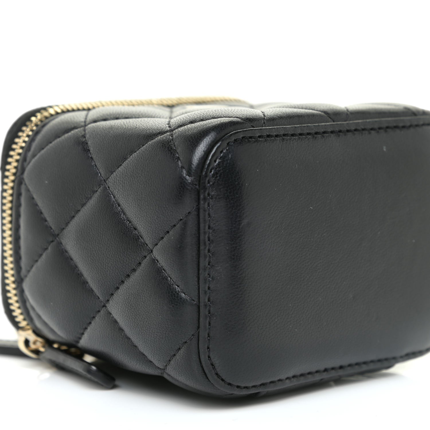 Chanel Lambskin Quilted Mini Vanity Case With Chain Black 8 of 20