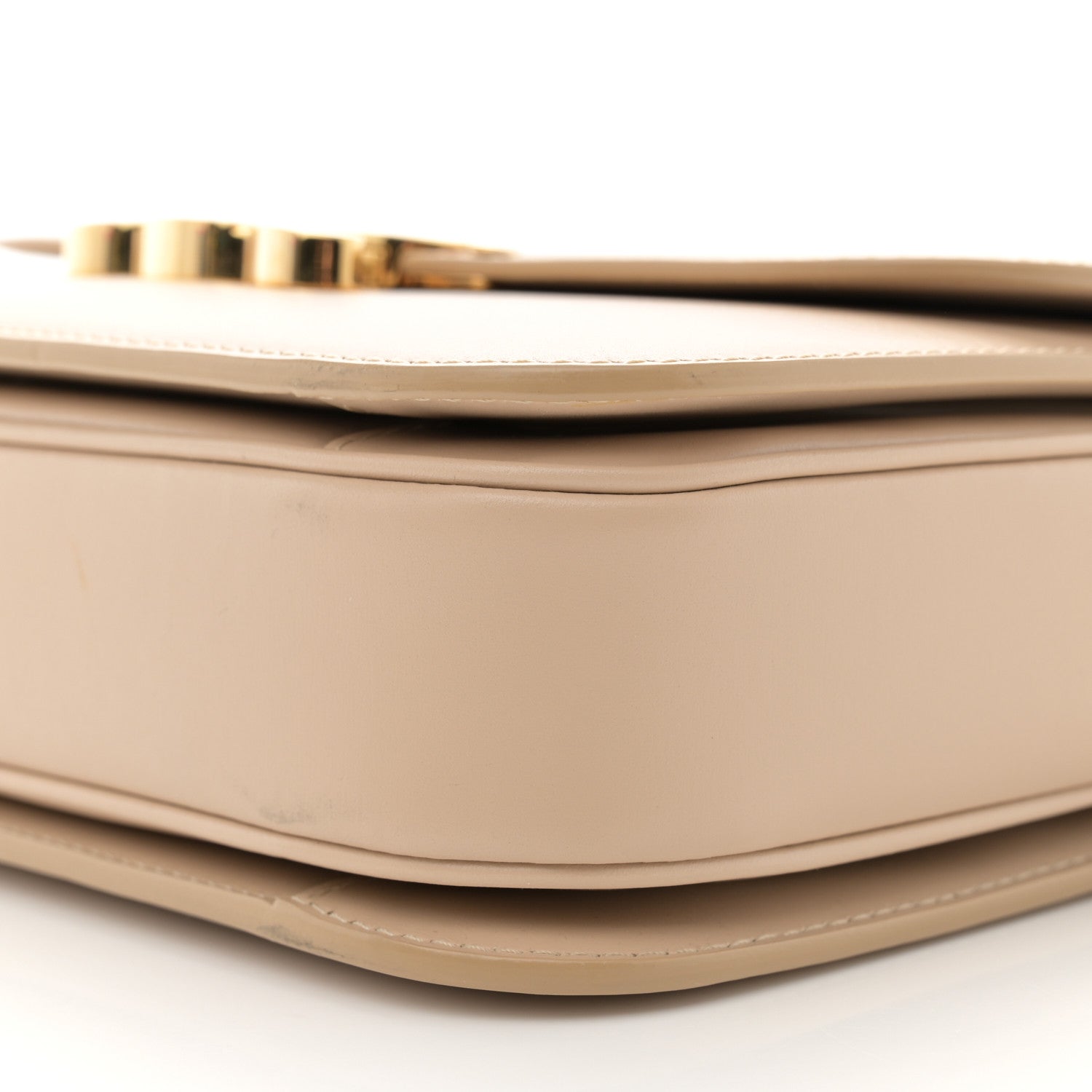 Celine Shiny Calfskin Medium Triomphe Nude 10 of 15