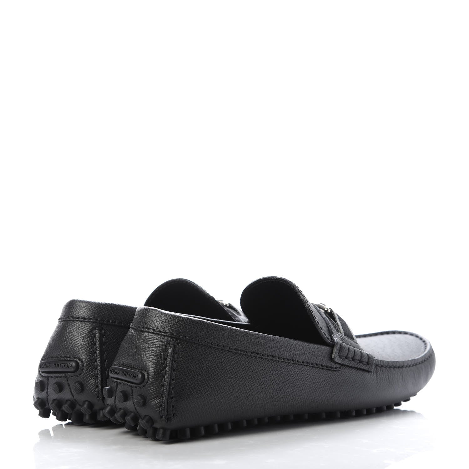 Louis Vuitton Taiga Hockenheim Moccasin Loafers 7.5 Black 4 of 9