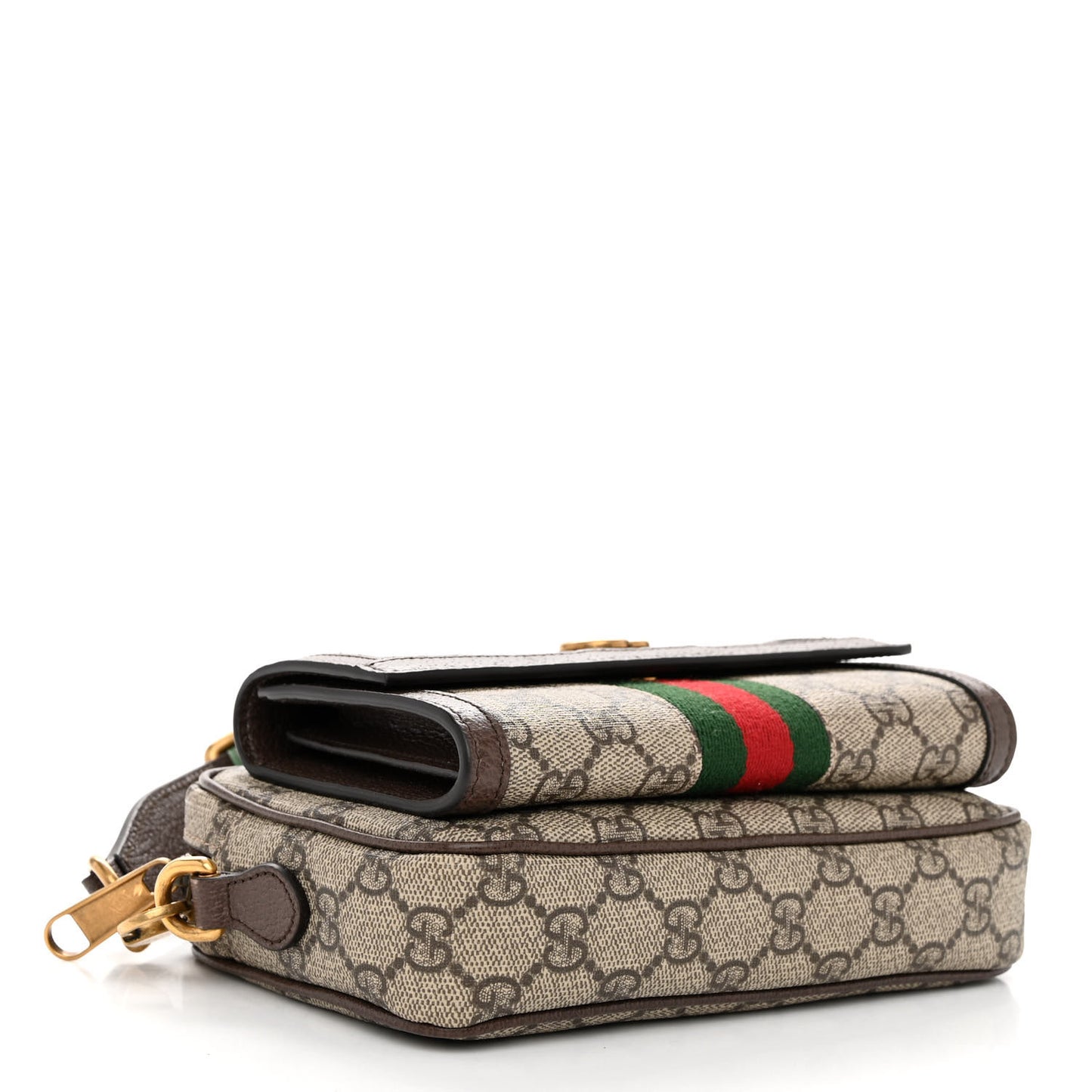 GG Supreme Monogram Web Mini Ophidia Bag Beige Ebony