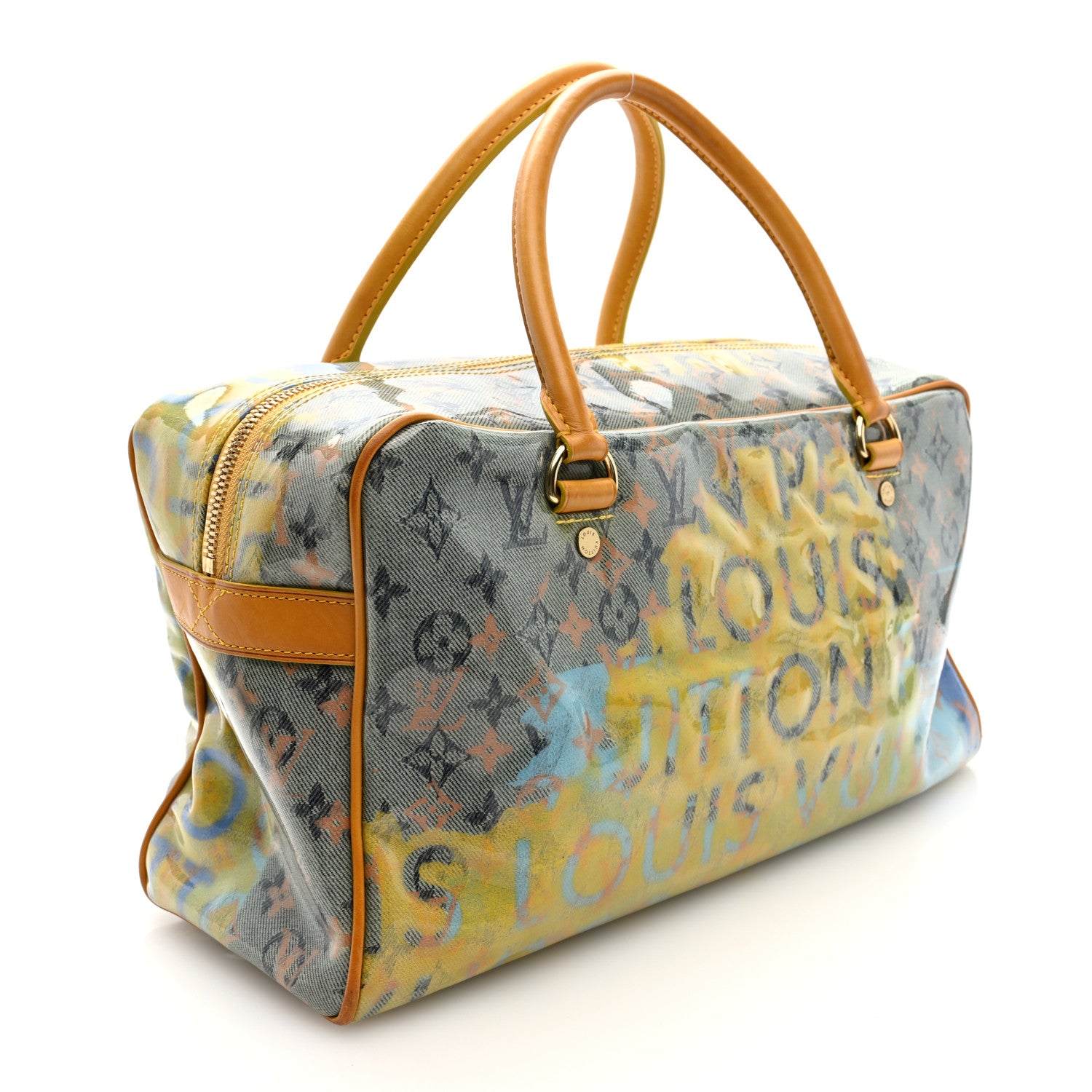 Louis Vuitton Monogram Pulp Defile Weekender PM Yellow 3 of 9