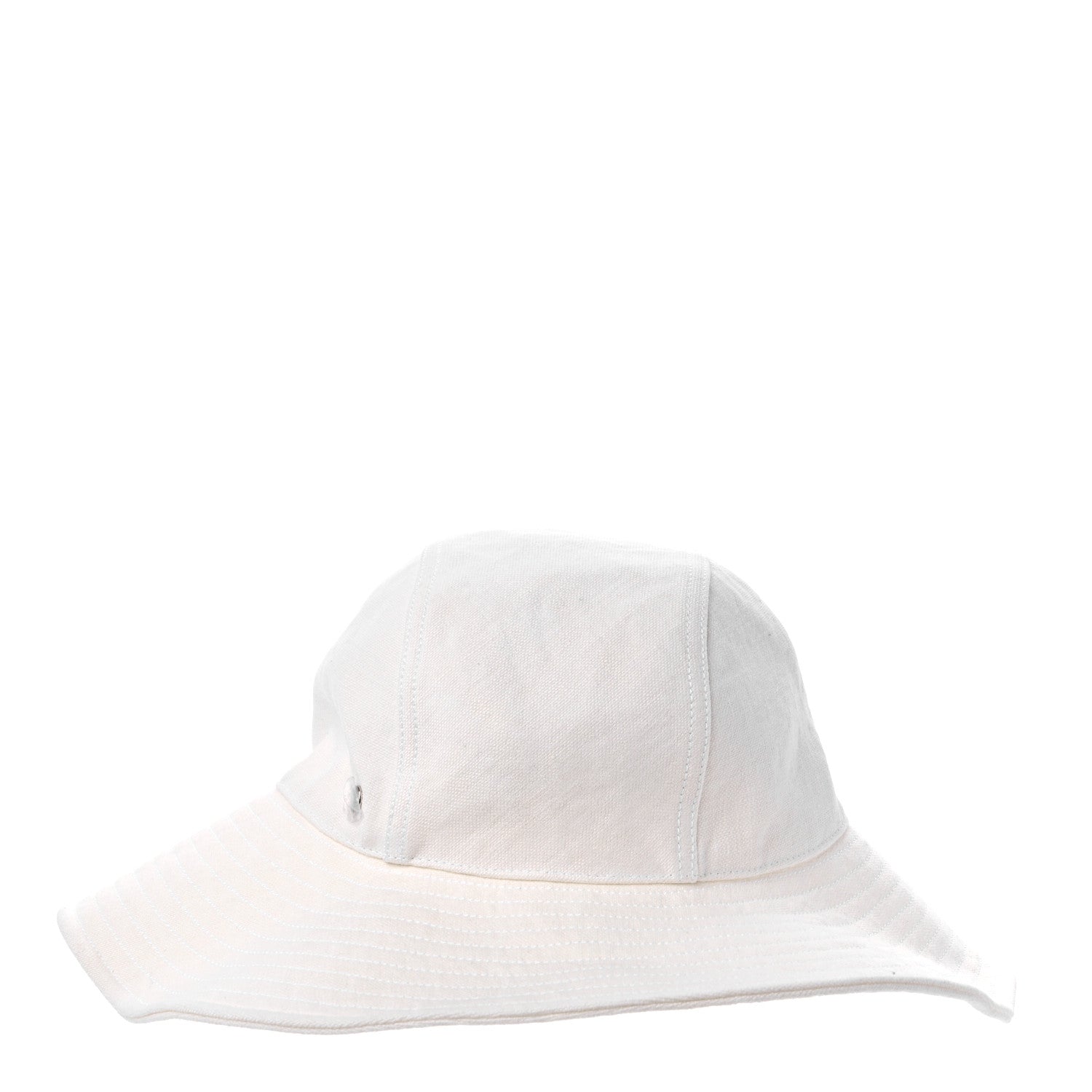 Hermes Stonewashed Linen Colette Hat 57 Warm White 3 of 6