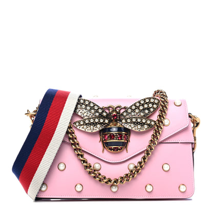 Gucci Nappa Pearl Studded Mini Queen Margaret Broadway Shoulder Bag Sugar Pink 1 of 4
