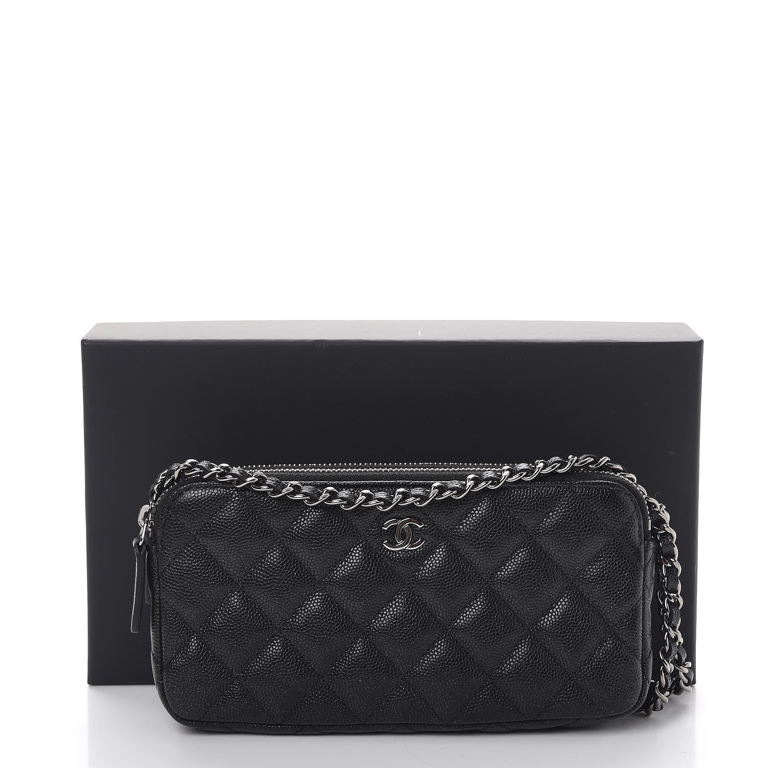 Chanel Caviar Quilted Small Clutch With Chain Black 10 of 10