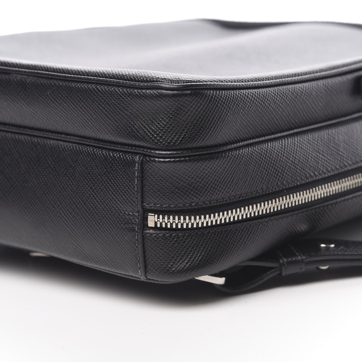 Saffiano Cuir Briefcase Backpack Black