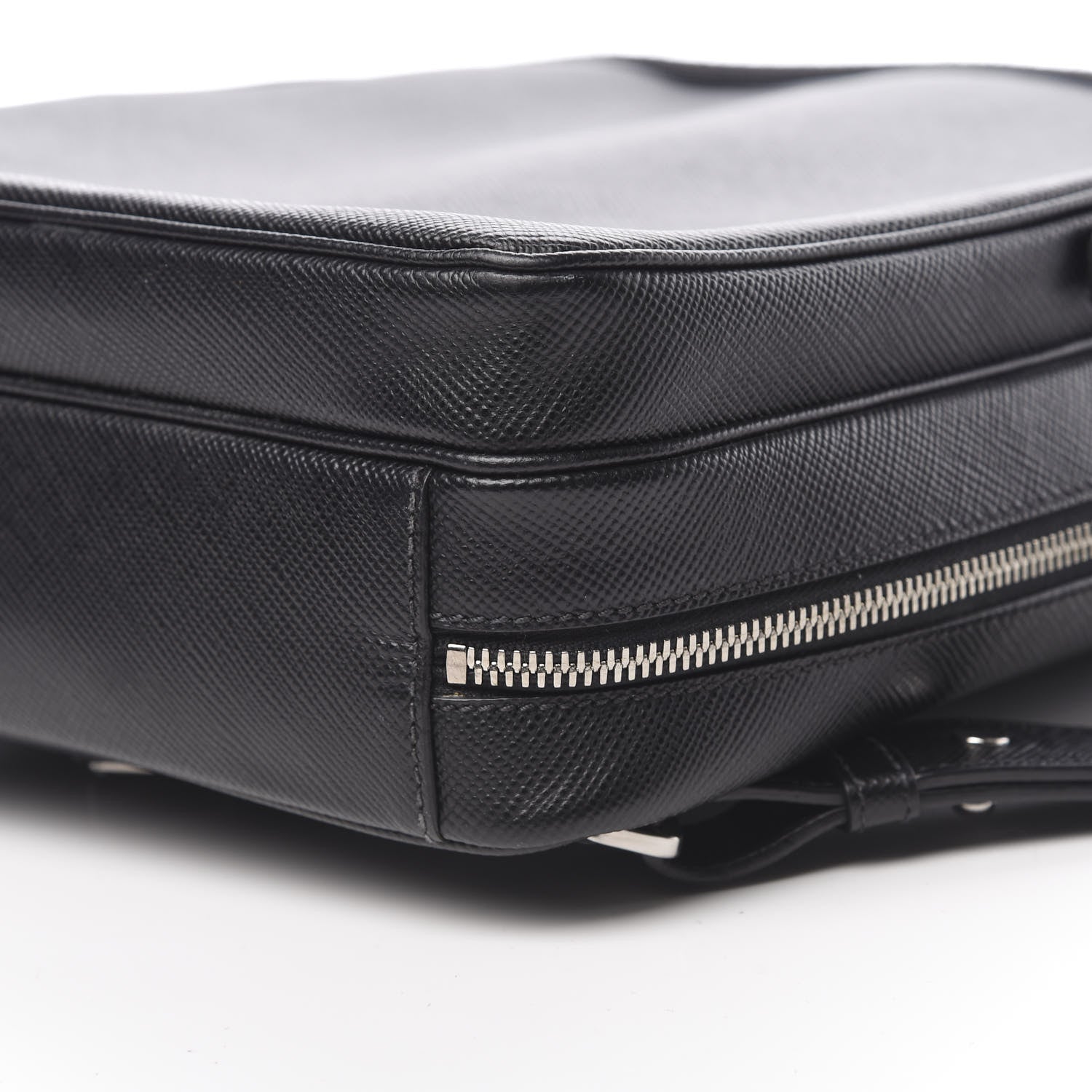 Prada Saffiano Cuir Briefcase Backpack Black 10 of 13