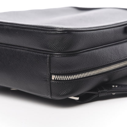 Prada Saffiano Cuir Briefcase Backpack Black 10 of 13