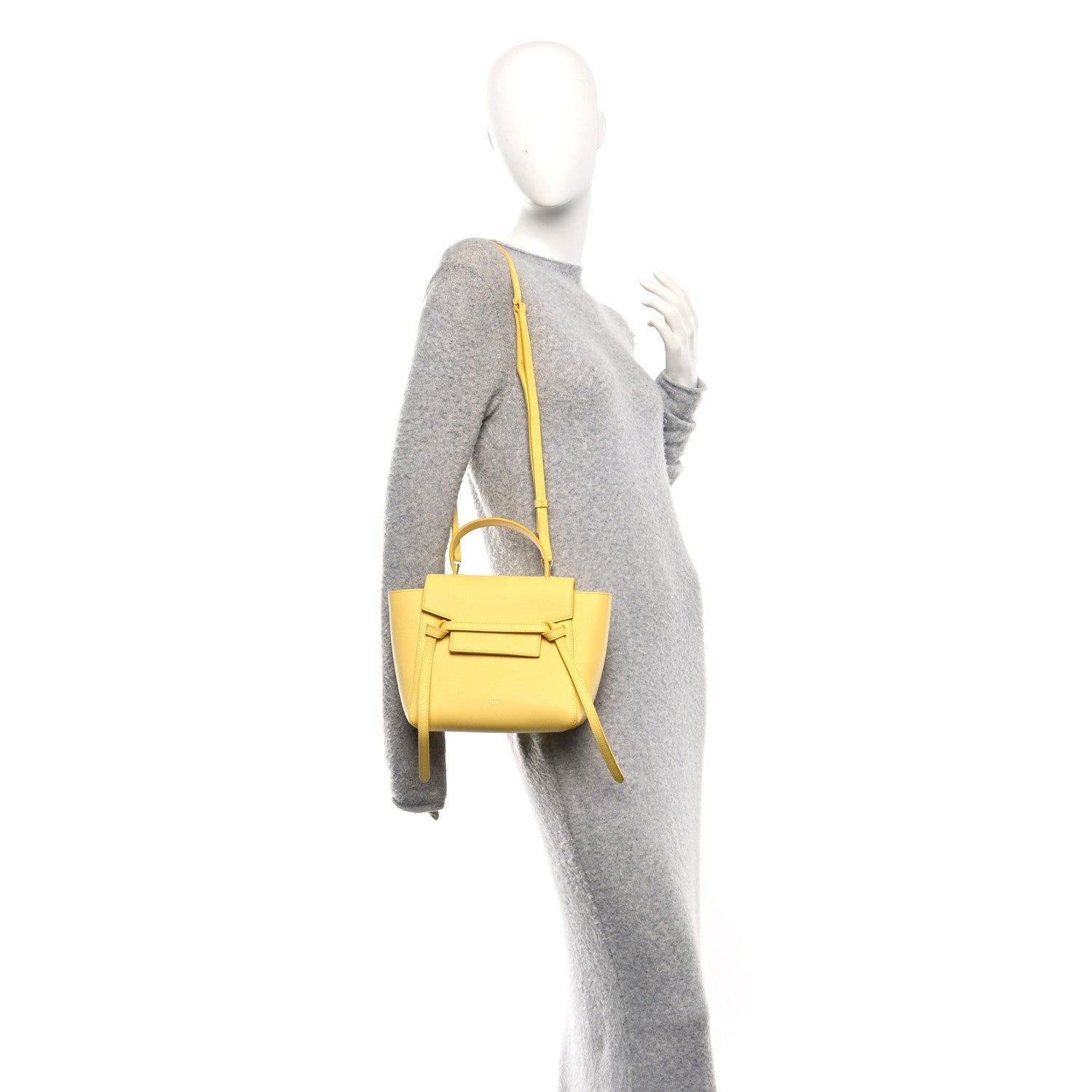 Celine Grained Calfskin Nano Belt Bag Citrus 2 of 15