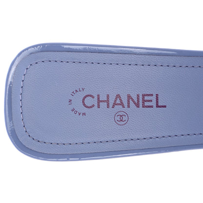 Chanel Patent Calfskin CC Mules 39 Light Purple Dark Purple 8 of 12