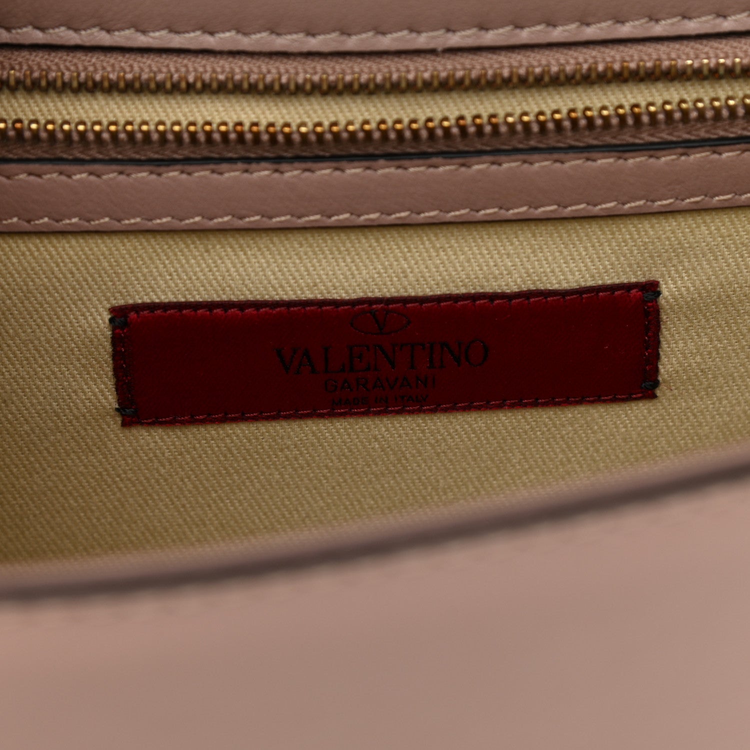 Valentino Garavani Vitello Medium Glam Lock Rockstud Flap Poudre 6 of 9