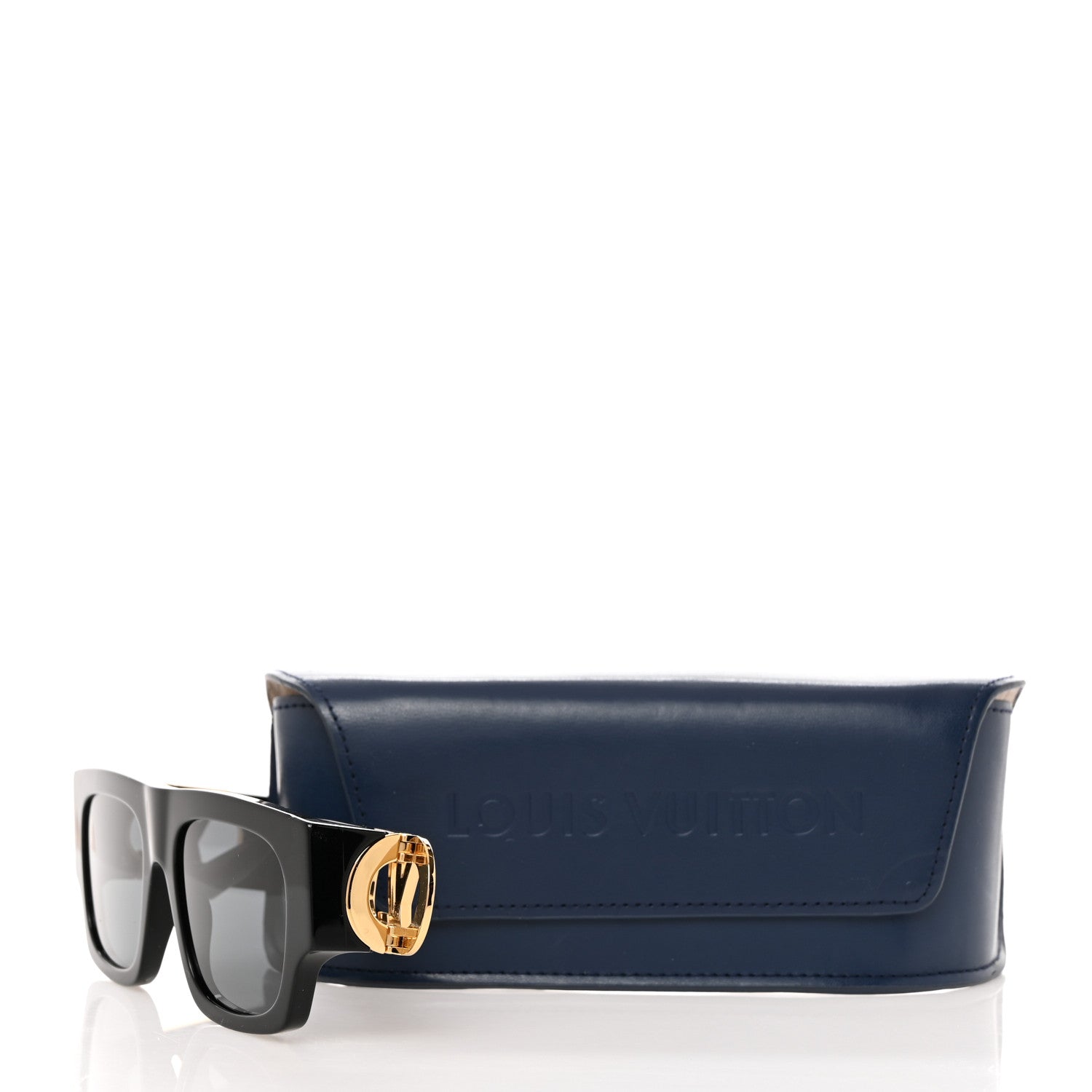 Louis Vuitton Acetate LV Link Square Sunglasses Z1478E Black 7 of 7