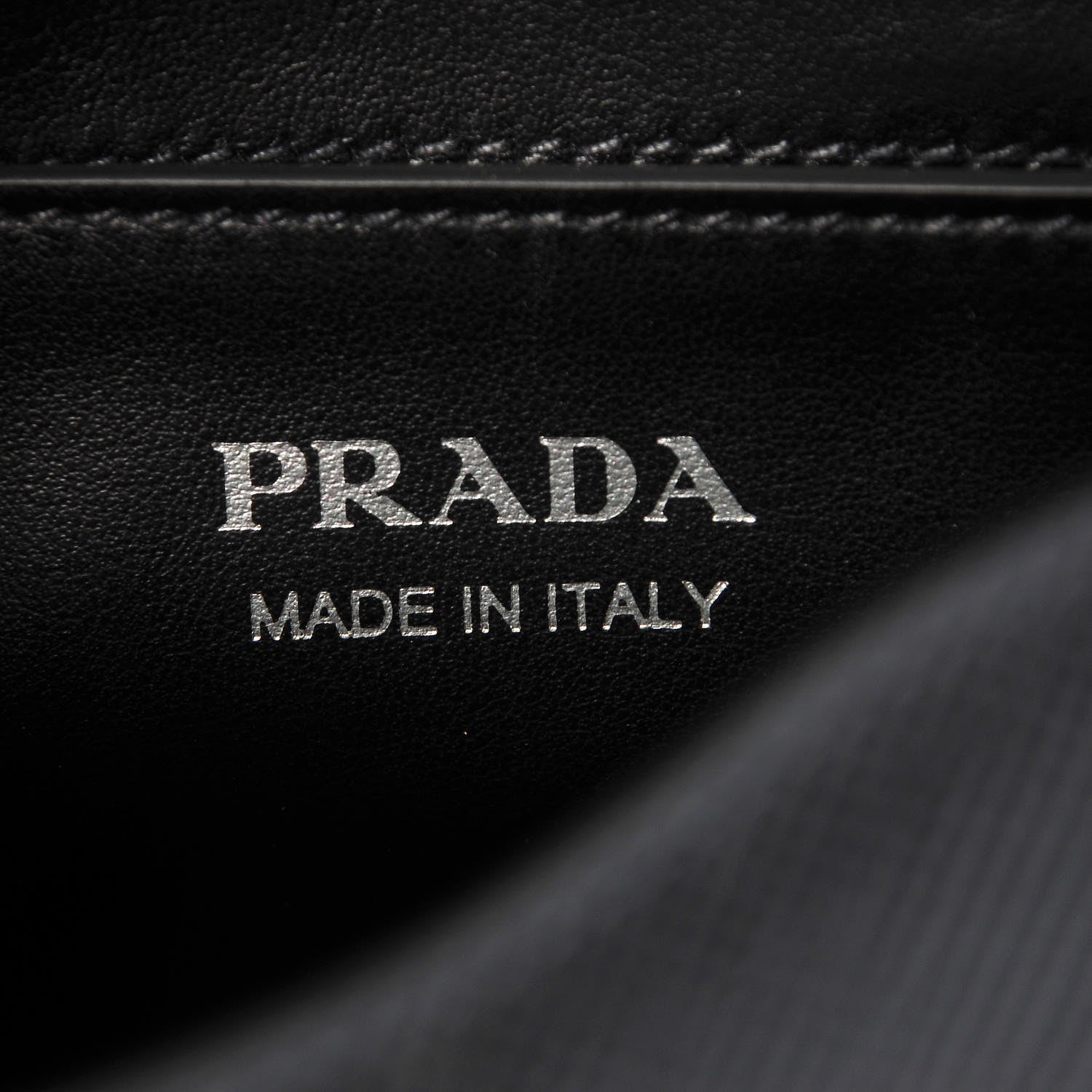 Prada Saffiano Cuir Calfskin Monochrome Envelope Flap Chain Shoulder Bag Black 6 of 7