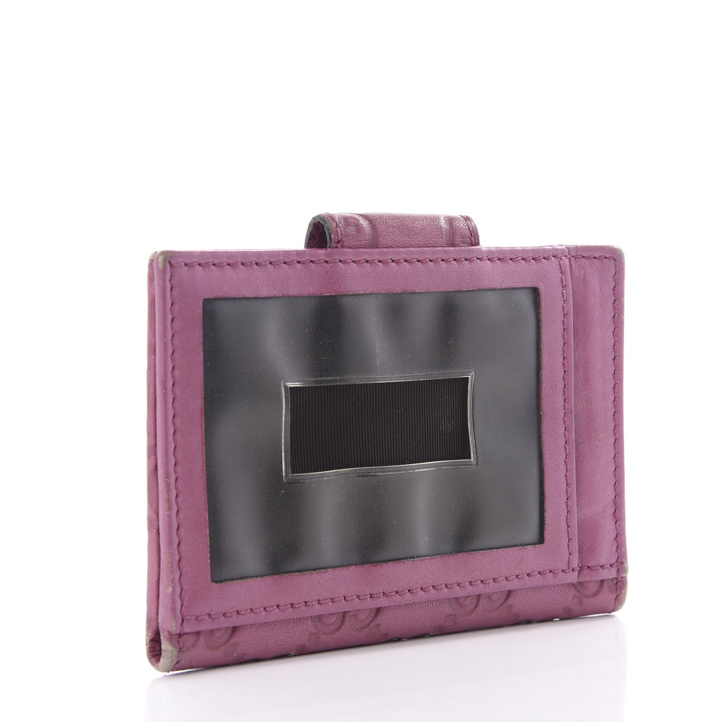Metallic Soft Guccissima Heart Travel Wallet Fresia Rose