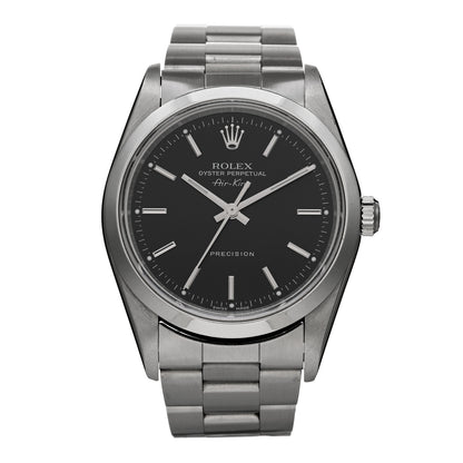 Rolex Stainless Steel 34mm Air-King Oyster Perpetual Precision Watch Black 14000M 1 of 5