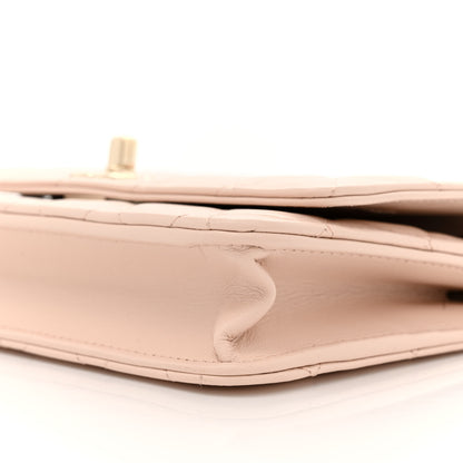 Chanel Lambskin Quilted Trendy CC Wallet On Chain WOC Light Beige 10 of 10