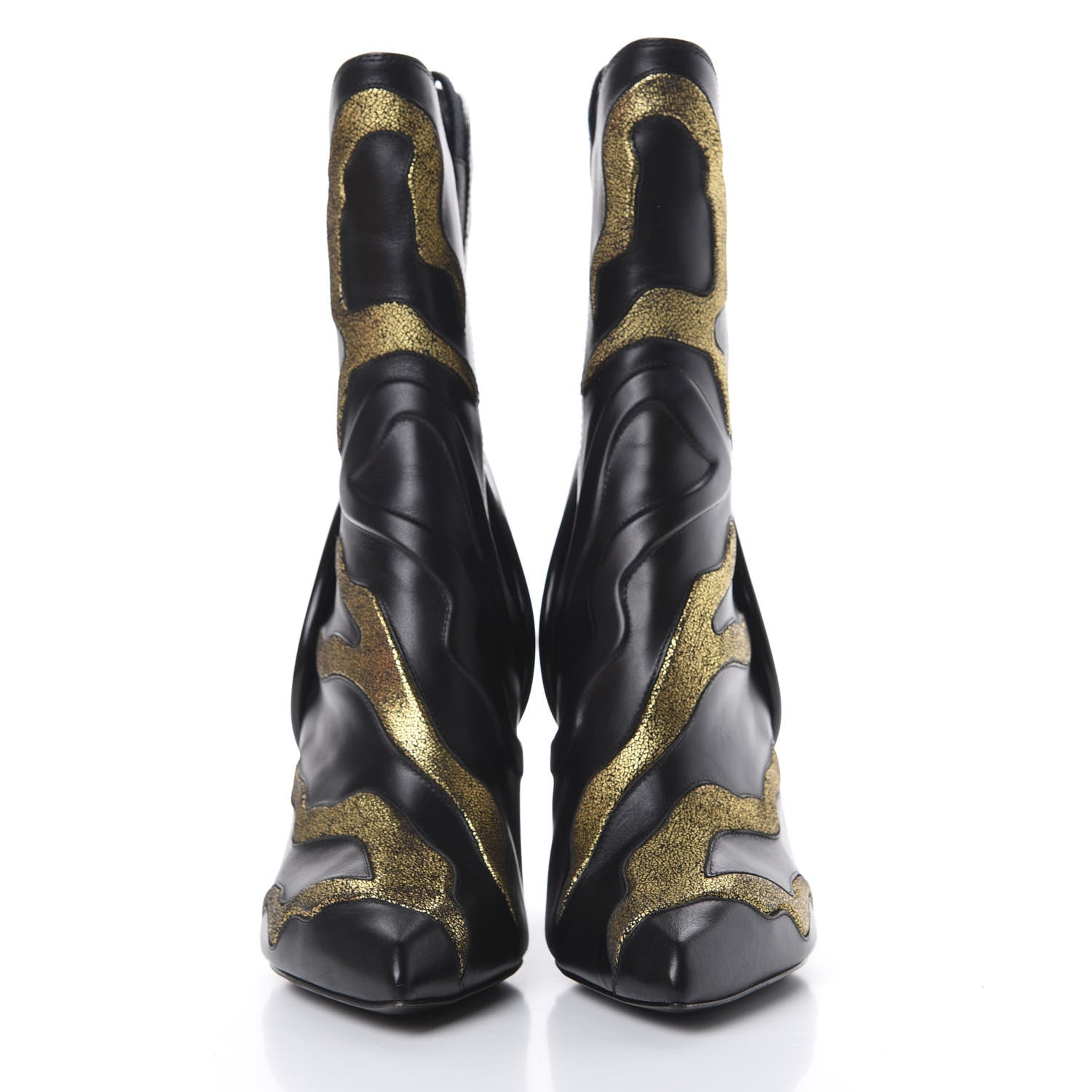 Louis Vuitton Calfskin Fireball Ankle Boots 39 Black Gold 2 of 11