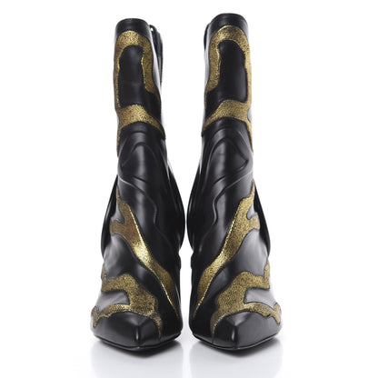 Louis Vuitton Calfskin Fireball Ankle Boots 39 Black Gold 2 of 11