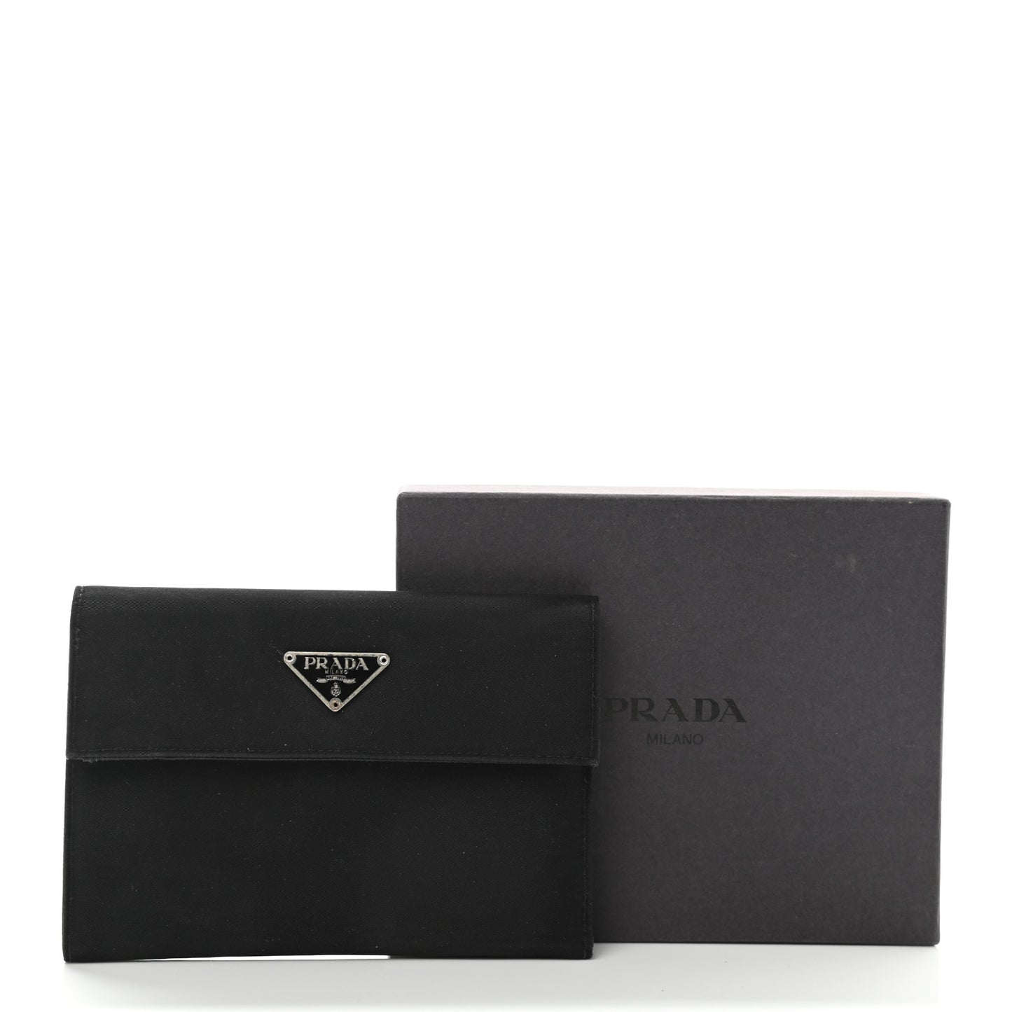 Tessuto Nylon Saffiano Wallet Black