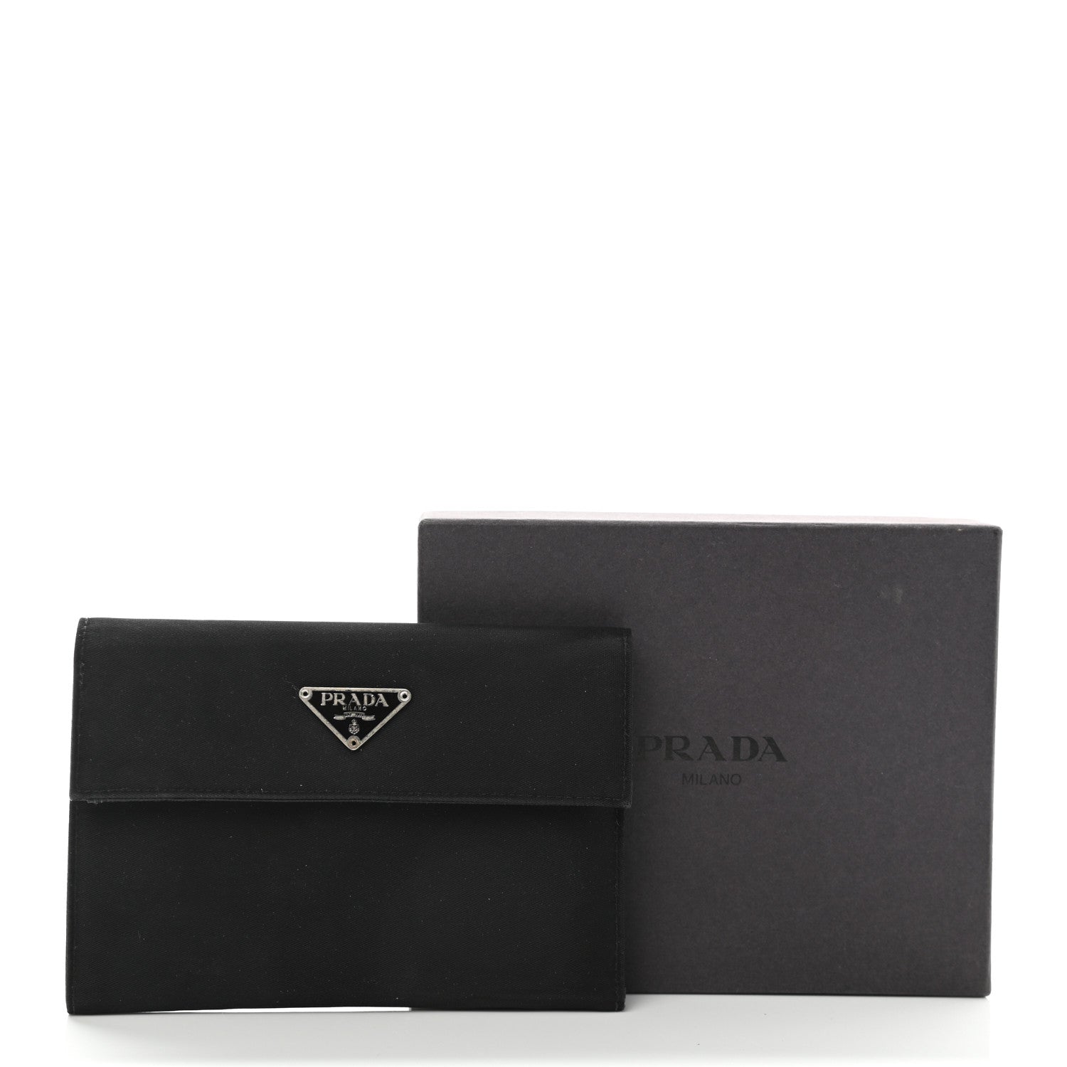 Prada Tessuto Nylon Saffiano Wallet Black 8 of 8