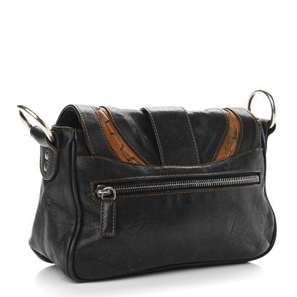 Christian Dior Calfskin Mini Gaucho Crossbody Bag Black 3 of 19