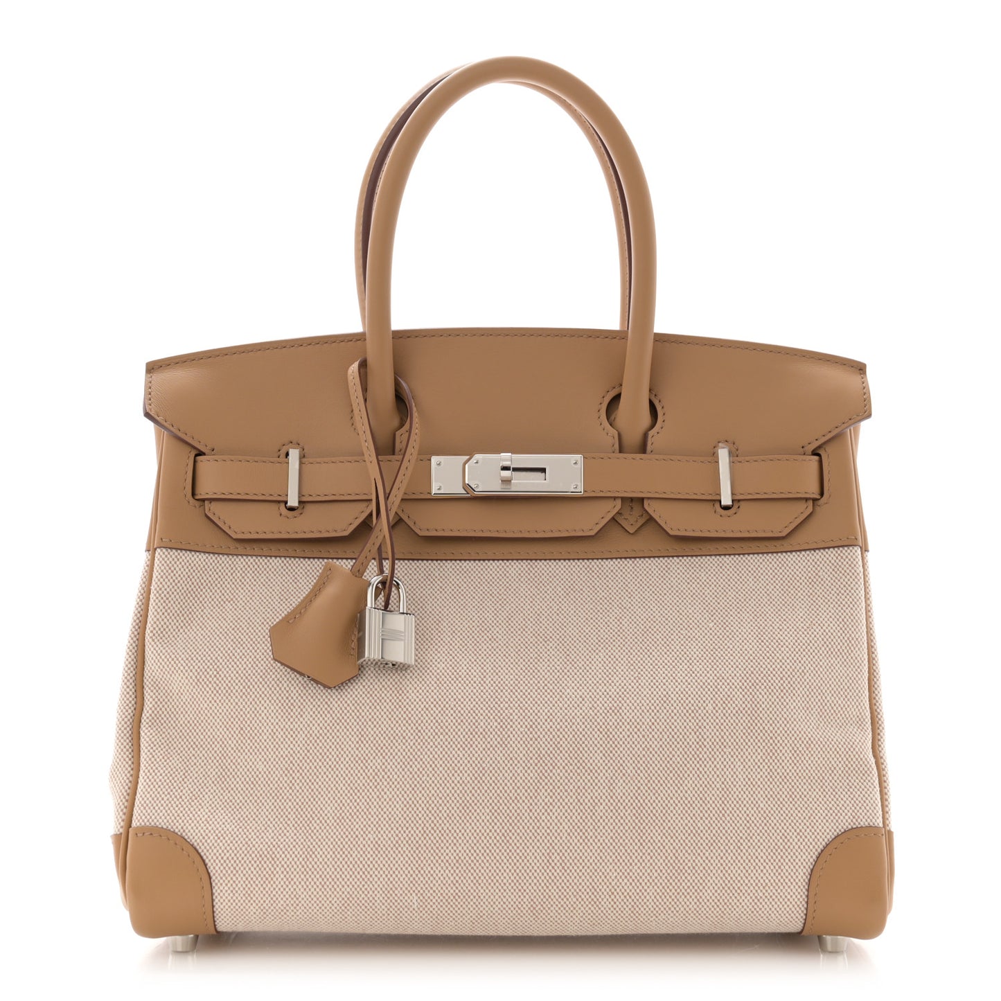 Toile H Swift Birkin 30 Ecru Bai Brun Biscuit