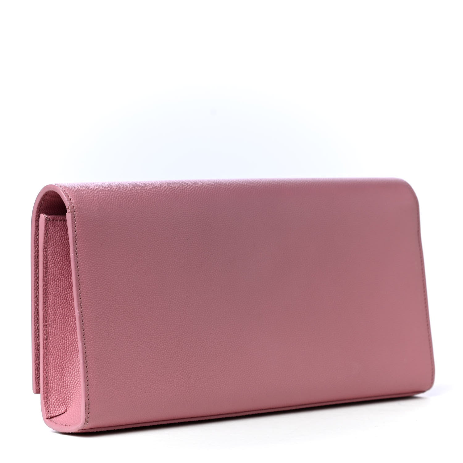 Saint Laurent Grain De Poudre Classic Monogram Cassandre Clutch Pink 2 of 5