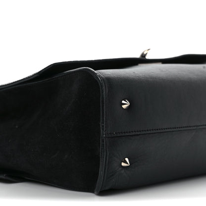 Givenchy Calfskin Crocodile Embossed Medium Shark Lock Satchel Black 7 of 11